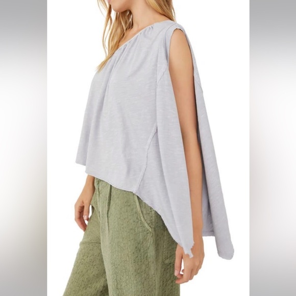 Spring Break One Shoulder Top in Grey Dawn ~ Free People ~ XL - Picture 2 of 5